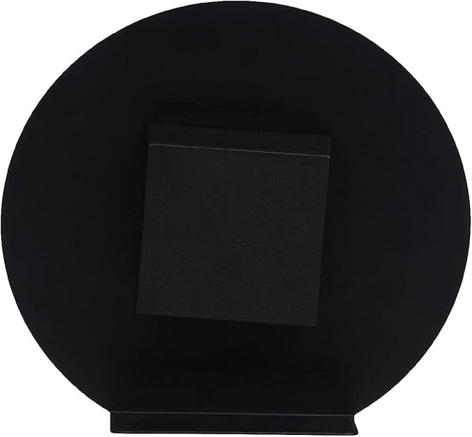 SOFFEE DESIGN 6'' One-Piece Table Clocks Without Scale Modern Minimalist Style Decoration, Iron Silent Quartz Desk Clock Creative Ornaments, Battery Operated Non Ticking for Home Office, Black