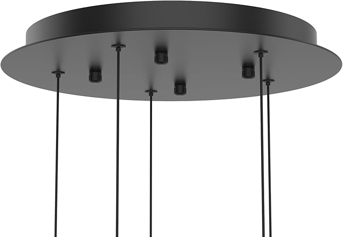 Alice 5-Light Chandelier Pendant Ceiling Light, Integrated Led and Bubble Glass, for Kitchen Island, Hallway, Entryway, Passway, Dining Room, Bedroom, Balcony Living Room (Black)