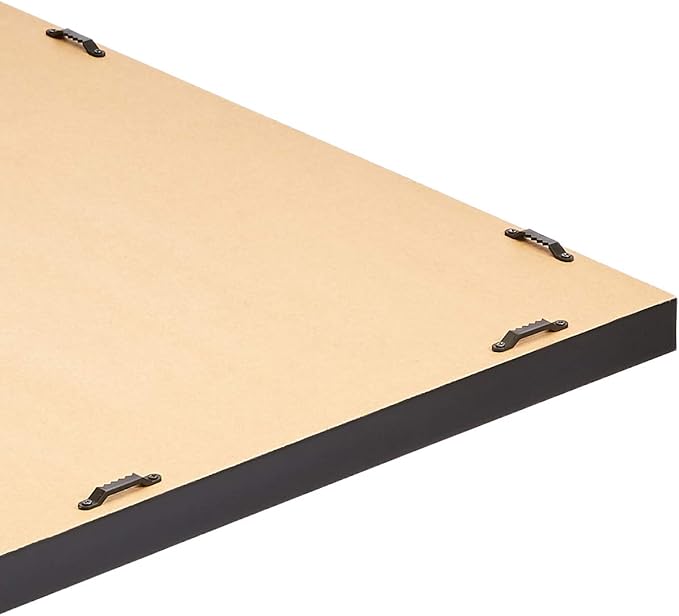 Amazon Basics Rectangular Wall Mount Mirror With Peaked Trim, Black, 16 x 20 inch