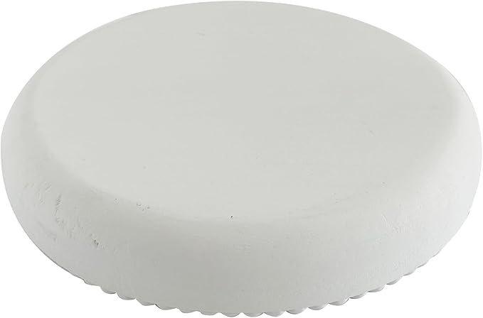 Beaded Wood Decorative Bowl, 10.63" Farmhouse Wooden Bowl White Wash Decorative Tray for Home Decor