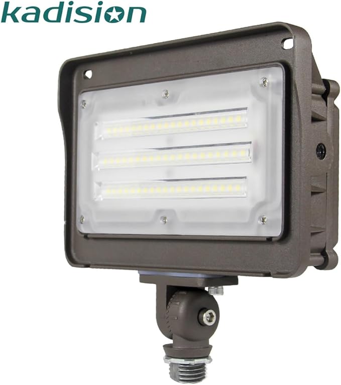 LED Flood Light Outdoor with Dusk to Dawn Photocell, 50W 6500LM IP65 Waterproof Adjustable Knuckle Mount LED Flood Lights 5000K 100-277V ETL Listed