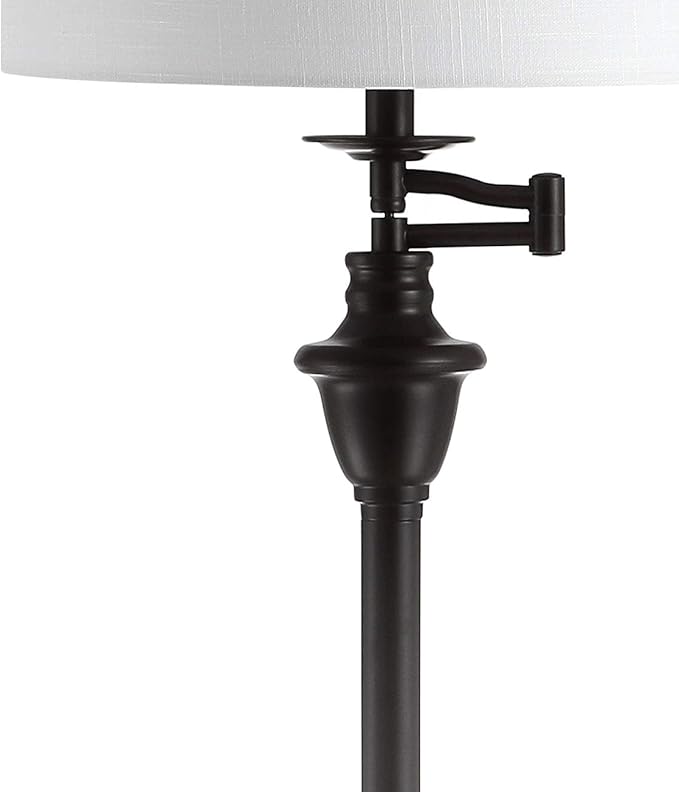 JONATHAN Y JYL3055C Cora 60" Metal/Glass LED Side Table and Floor Lamp Contemporary,Transitional for Bedrooms, Living Room, Office, Reading, Oil Rubbed Bronze, Oil-Rubbed Bronze