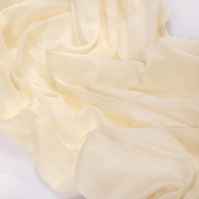 MLMC 8 Pack Beige Cheesecloth Table Runner 10ft Cream Rustic Gauze Cheese Cloth Fall Table Runner 35x120 Inches for Wedding Baby Bridal Shower Boho Home Decor