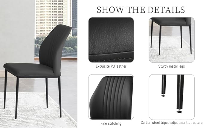 ZckyCine 63"-79" Modern Dining Table Set for 6 Kitchen Dining Room Table Set Extendable Wood Dining Table and 6 Upholstered Chairs, Home Kitchen Furniture