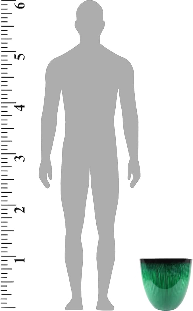 (EPR12-205 Large Egg Shaped Planter - Modern Indoor & Outdoor Decorative Flower Pot/Box (12 Inch, Green Flower)