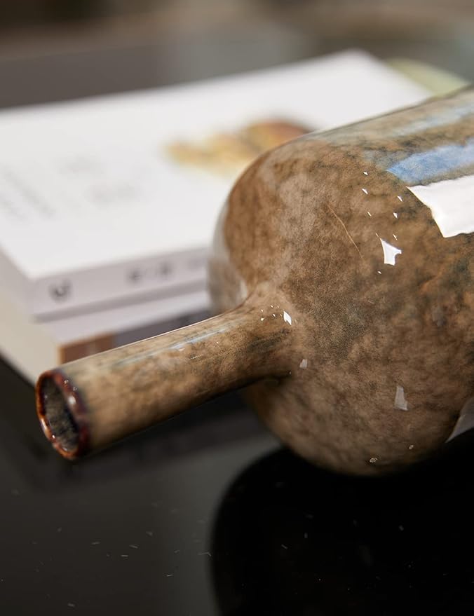 HAUCOZE Ceramic Decorative Vase Modern Decor Statue Table Centerpiece Sculpture Gifts 10.4inch