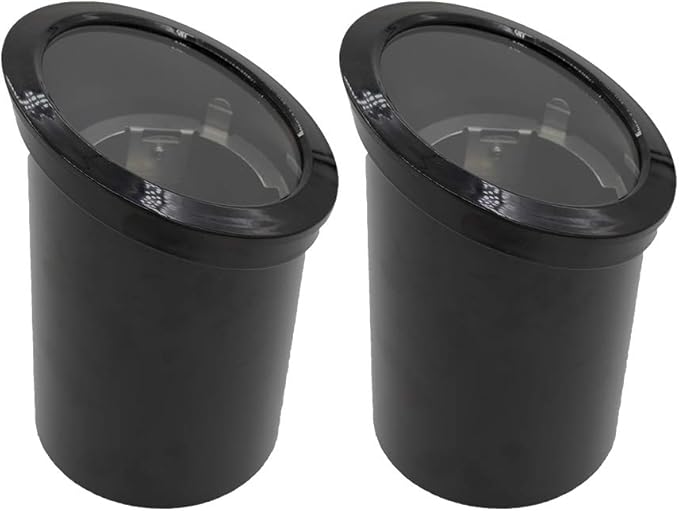 Lumina Lighting 12V Low Voltage Landscape Lighting PVC Adjustable Black Well Light for Yard,Garden,Lawn,Flower Bed or Tree Inground Light with Glass Cover Without Bulb WIL0104-2 (2-PK