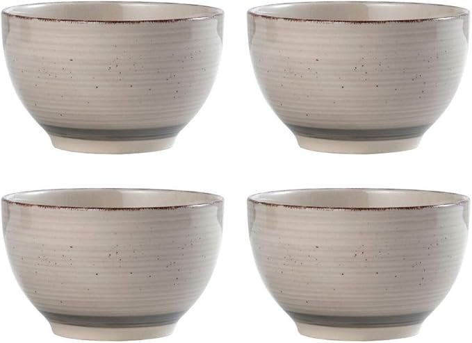 Pfaltzgraff Sadie 16-Piece Cream Dinnerware Set, Service for 4, Durable Stoneware Plates and Bowls with Classic Design, Microwave and Dishwasher Safe