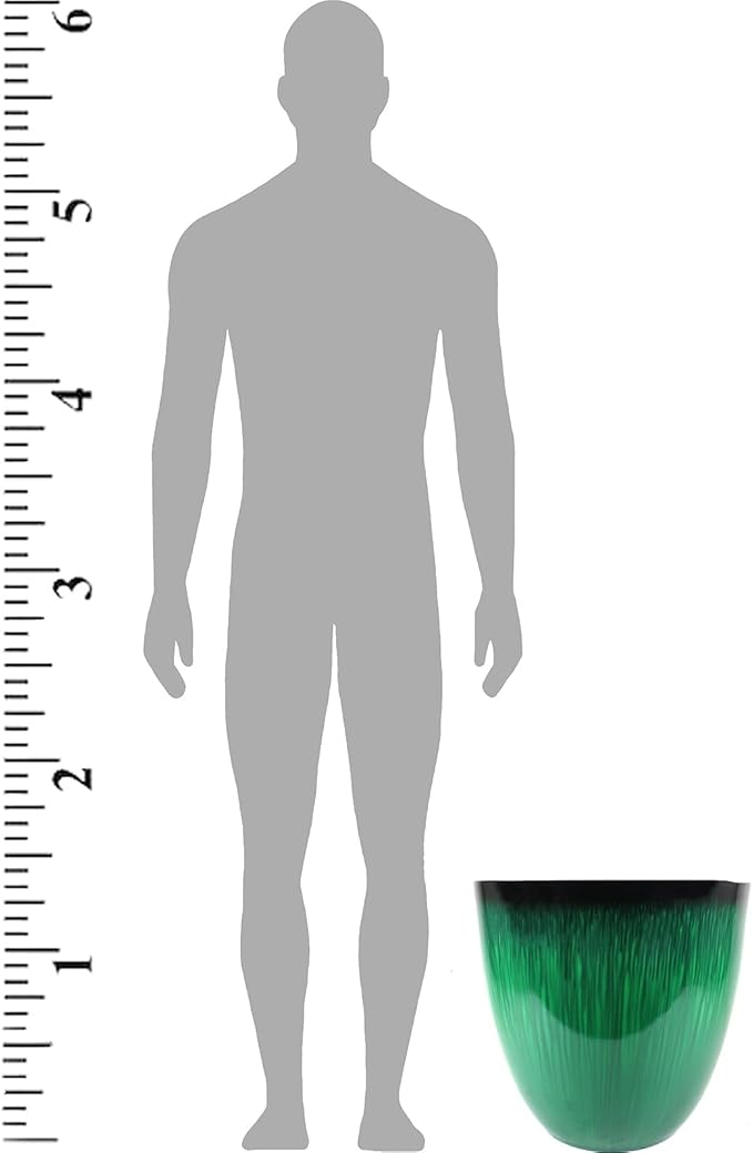 EPR18-205 Egg Planter Green Flower, 18"