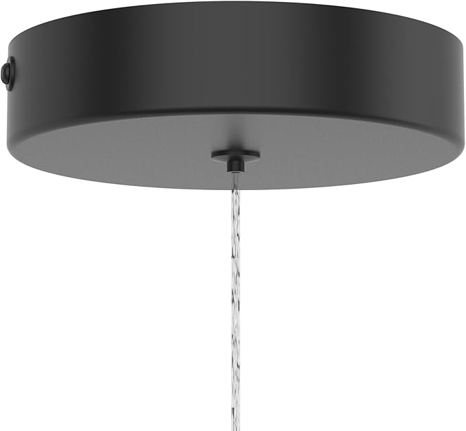 Alice 1-Light Pendant Ceiling Light Fixture, Integrated Led and Premium Bubble Glass, for Kitchen Island, Hallway, Entryway, Passway, Dining Room, Bedroom, Balcony Living Room (Black)