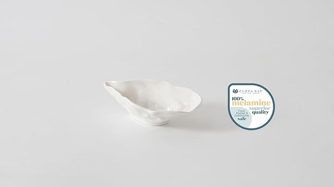 Pampa Bay Small Oyster Bowl, Waves, Kitchen, Gift, 7.5 x 4.5 x 2 Inch, OYS1976