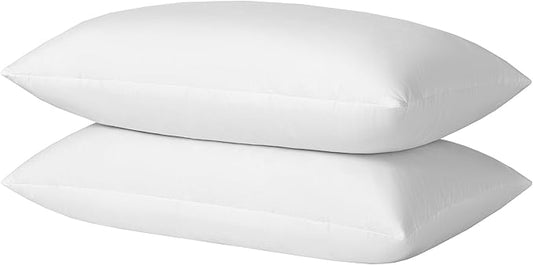 Goose Feathers and Down Pillows, Cotton Cover, Bed Sleeping Hotel Collection Pillows,Set of 2, King Size 20x36