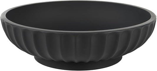 Large Decorative Bowl - Fruit Bowl for Kitchen Counter - Modern Decorative Bowl for Home Decor,Key Bowl for Entryway Table - Matte Black