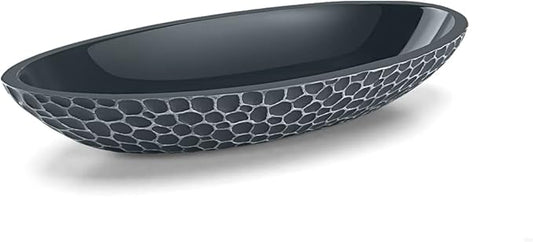 Jewelry Dish, Honeycomb Resin Ring Holder Jewelry Tray Key Bowl Decorative Trinket Dish for Vanity Entryway Table Home Decor, Gray