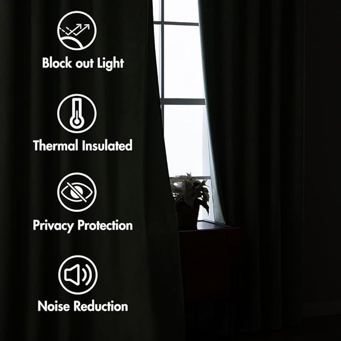 MIULEE Sage Green Velvet Curtains 84 inches 2 Panels - Pinch Pleat Luxury Room Darkening Window Drapes for Bedroom Living Room Blackout Thermal Insulated Super Soft, Back Tab Rod Pocket, W52 x L84