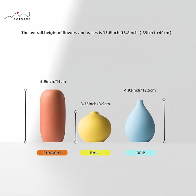 Small Ceramic Vase Set 3, Modern Matte Decorative Vases for Home Decor, Living Room, Bedroom & Office Tabletop Classical, Creative Shelf, Table, Bookshelf, Entryway, Coffee Table Decor