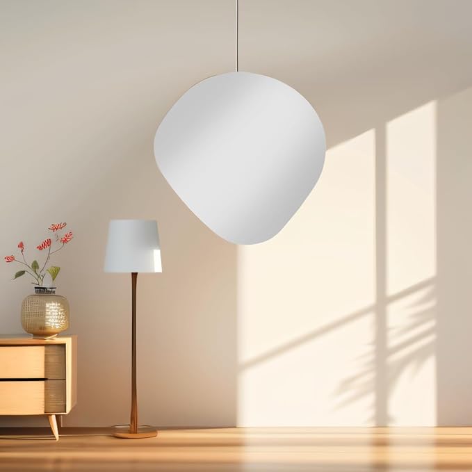 BST FURNH Irregular Wall Mirror, 20'x20 Wavy Asymmetrical Frameless Design for Bathroom, Bedroom, Living Room, or Entryway - Modern Decorative Wall Decor