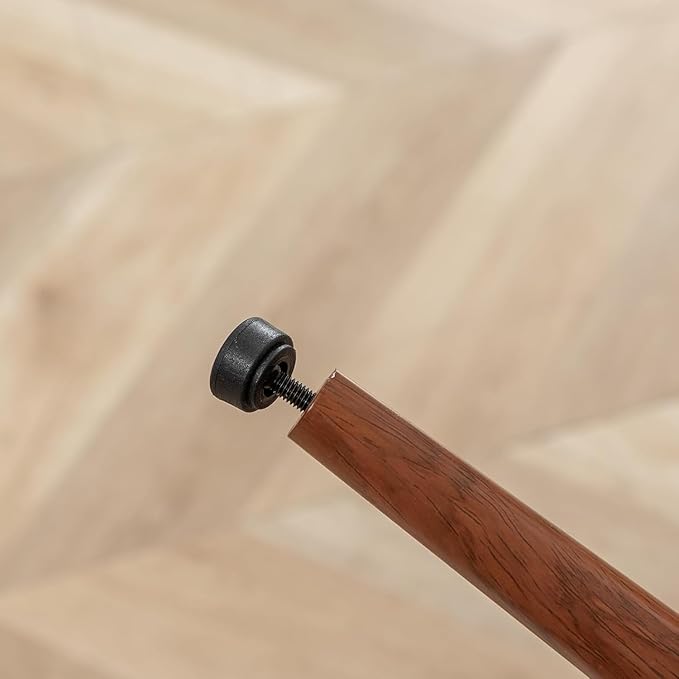 LUNLING Mid Century Modern Faux Leather Dining Chairs Set of 4,Orange Upholstered Seat,Metal Legs Kitchen Chair,Adjustable Foot for Kitchen Dining Room Desk Chairs