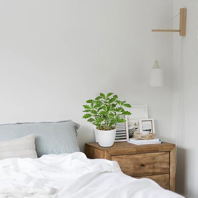 Briful 2PCS Fake Plants Artificial Greenery Potted Faux Lifelike Plant for Farmhouse Home Garden Party Decoration