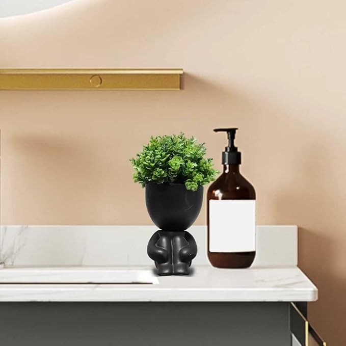 Zerzsy Fake Plants Artificial Succulents Plants for Room Bathroom Home Office Desk Cute Fake Plant Bathroom Decoration - Set of 1