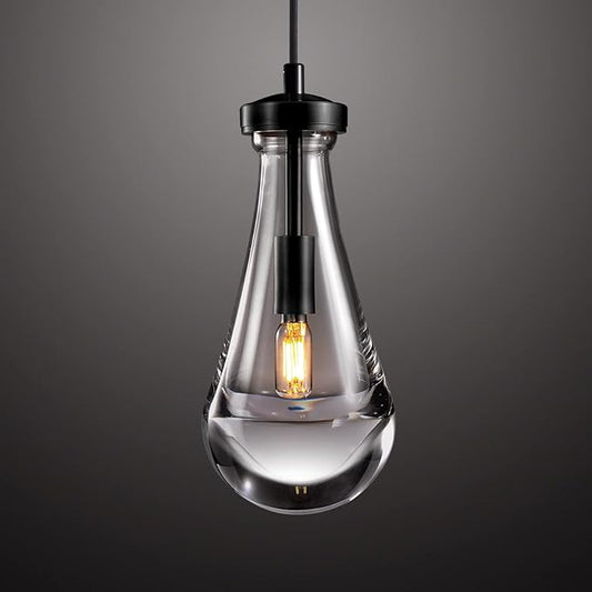 Raindrop Pendant Lights, Black Kitchen Island Pendant Lights, Teardrop Pendant Light, Interior Pendant Light in The Kitchen Island Living Room Bedroom Bathroom, Including Bulb