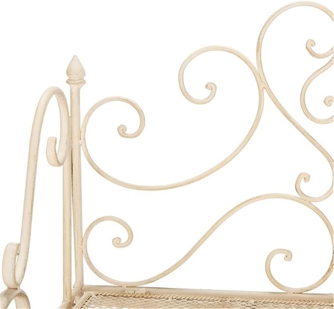 SAFAVIEH PAT5022A Outdoor Collection Torus Pearl White 3-Tier Shelf