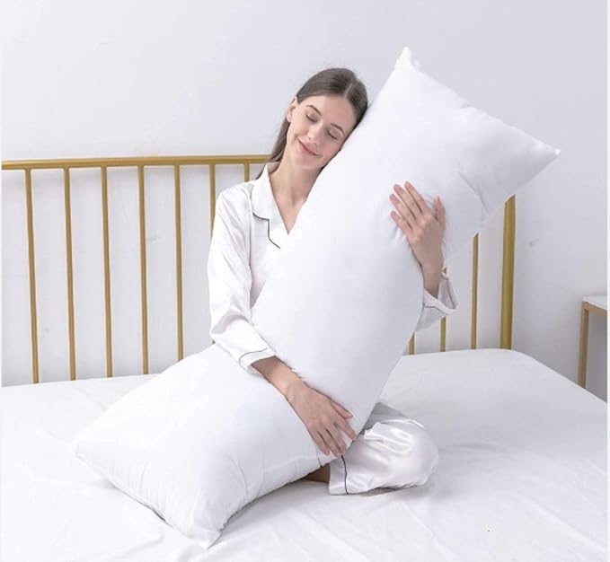 MoonRest® Synthetic Down Alternative 14x40 Lumbar Pillow Insert Form, for Decorative Throw Pillow, Sofa, Cushions, Body and Bed - Pack of 2- Size 14” X 40”