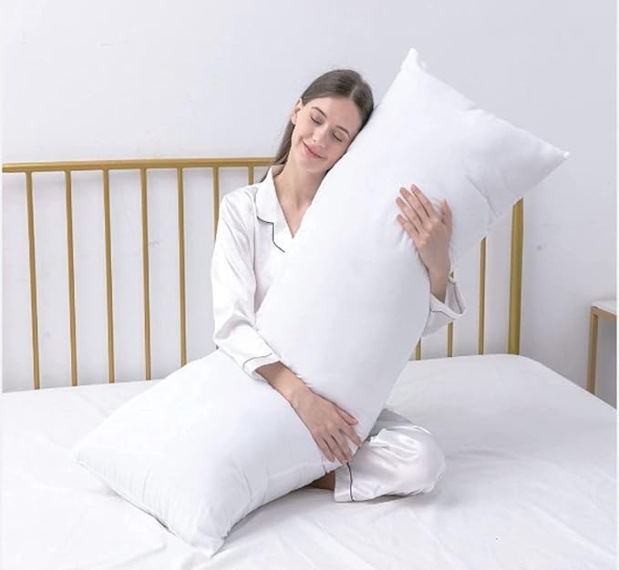 MoonRest® Synthetic Down Alternative 16x38 Lumbar Pillow Insert Form, for Decorative Throw Pillow, Sofa, Cushions, Body and Bed - Pack of 2- Size 16” X 38”