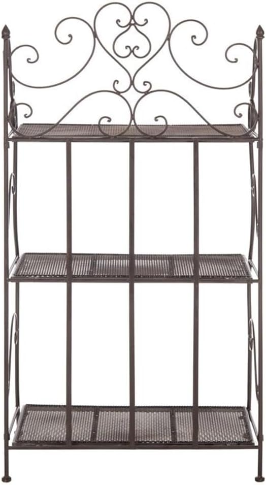 SAFAVIEH PAT5022B Outdoor Collection Torus Unearthed Rust 3-Tier Shelf