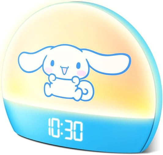 Hello Kitty Sunrise Alarm Clock - Multicolor Lights, USB Charging, LED Display, and Snooze Function