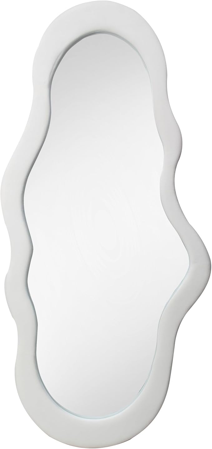 BST FURNH Small Cloud Mirror Unique 44X21 Inch Full Length Wall Mounted Mirror Tall Mirror Full Body Floor Length Mirror Dressing Body Mirror Frameless Mirror for Bedroom Bathroom Living Room