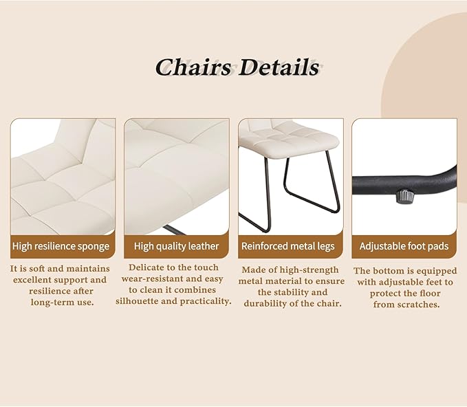 ZckyCine 79" Expandable Walnut Dining Table with 6 PU Leather Chairs, 7-Piece Modern Dining Set, Sturdy Metal Legs, Adjustable 63"-79" Rectangle Table for Kitchen & Dining Room