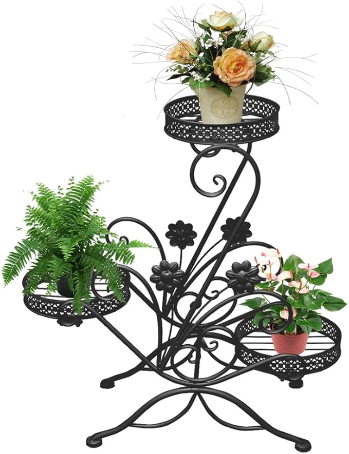3 Tier Plant Stand New Metal Flower Shelves Plant Display Stand Indoor Outdoor Patio Plant Rack Flower Pot Holder