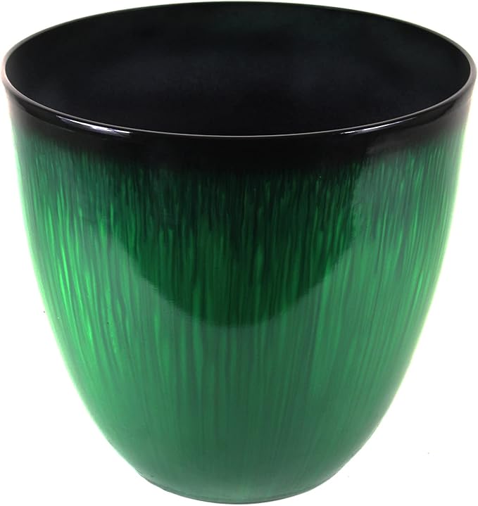 EPR18-205 Egg Planter Green Flower, 18"