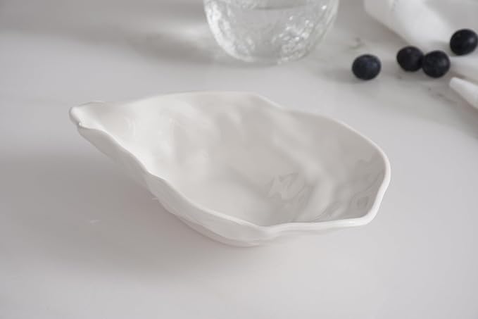Pampa Bay Small Oyster Bowl, Waves, Kitchen, Gift, 7.5 x 4.5 x 2 Inch, OYS1976
