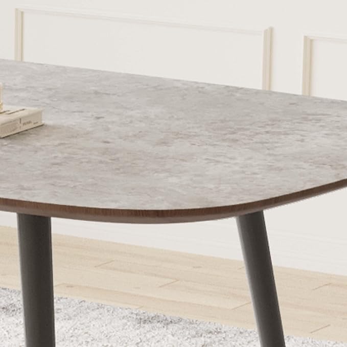 47.2'' Dining Table Set for 4,Modern Wood Dining Table,Leather Dining Chairs 4,Table and Chairs Set of 4,Ideal for Kitchen Dining Room (Gray Table + 4 Gray Chairs, 47.2")