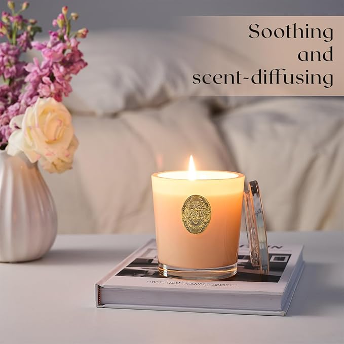 M&SENSE Natural Soy Candle| Neroli&Orange | 10.2 oz, 55H Burn | Luxury Scented Candle for Relaxation, Gifting, Home Décor | for Bedroom, Office, Party