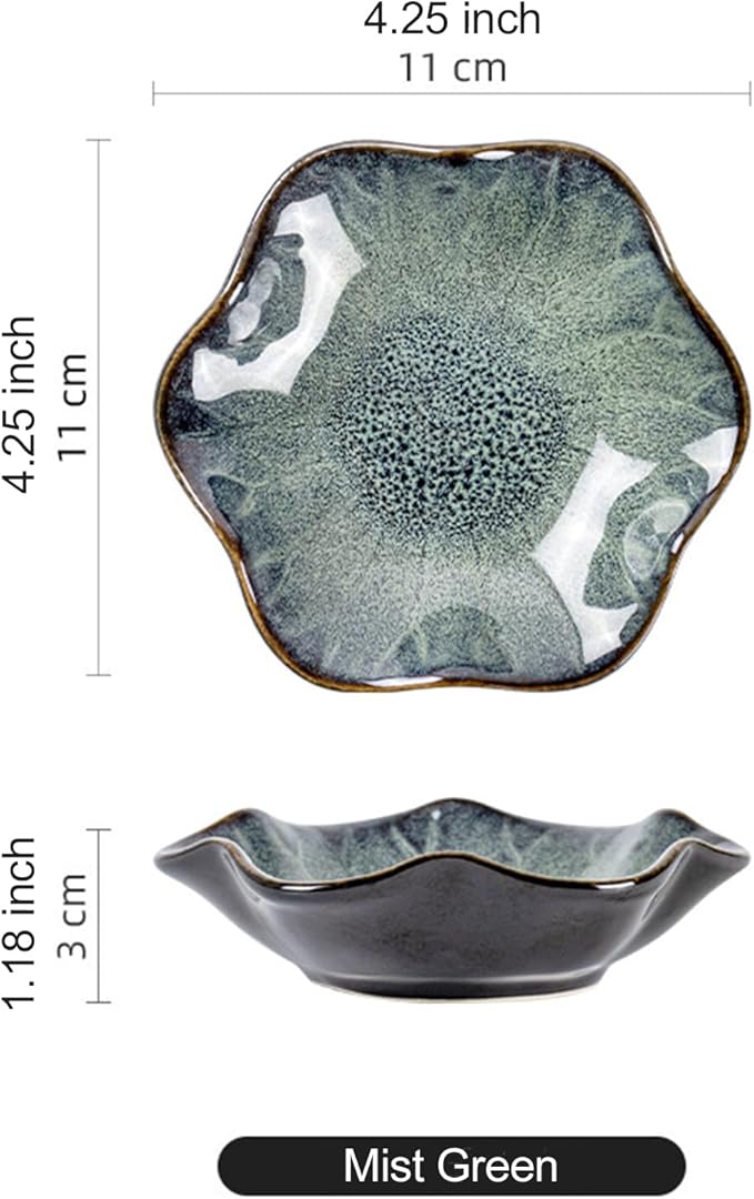 Ceramic Trinket Dish, Ring Tray, Decorative Jewelry Dish, Decoration Plate for Earrings, Rings, Jewelry Dish Holder, Key Bowl, Trinket Tray, Earring Holder for Women (Mist Green)