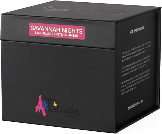 Scented Candle | Eco-Friendly Soy Blend Wax | Luxury Candles | Perfect for Gifting | Perfect for Home Décor | 14oz | 10cm Tall | Approx Burn Time - 80 Hours (Savannah Nights, 10cm)