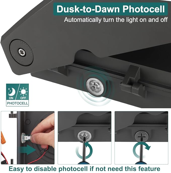 100W LED Wall Pack Light with Dusk-to-Dawn Photocell, 0-90° Adjustable Full Cutoff Outdoor Wall Light for House Yard Garage, 13000lm 5000K Daylight 100-277V ETL Listed