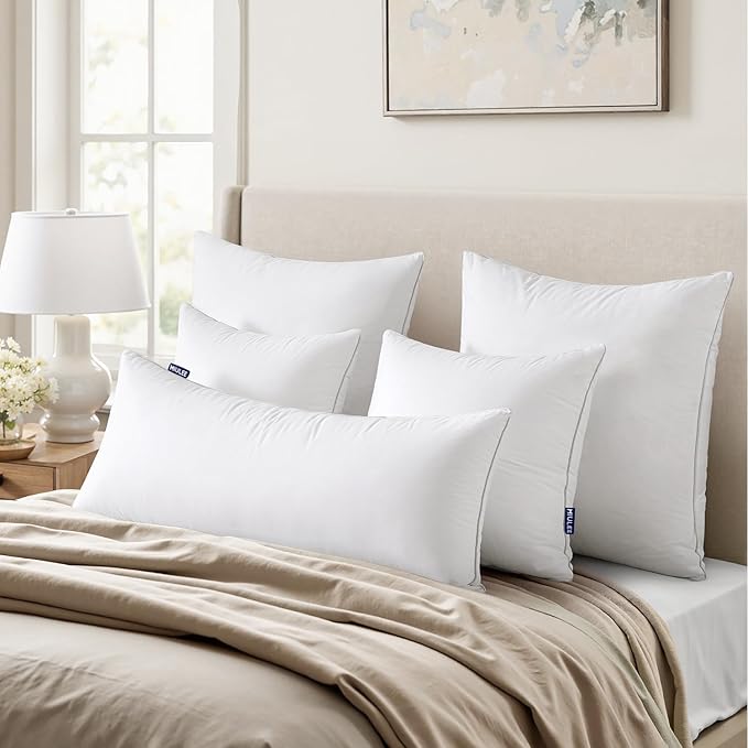 MIULEE 20x20 Pillow Inserts (Set of 4) -Decorative Throw Pillow with 100% Cotton Cover Square for Sofa Couch
