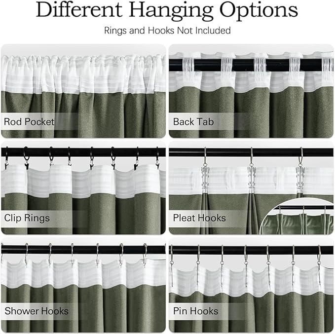 MIULEE Sage Green Velvet Curtains 102 inches 2 Panels - Pinch Pleated Luxury Room Darkening Window Drapes for Bedroom Living Room Blackout Thermal Insulated Super Soft, Back Tab Rod Pocket, W52 x L102