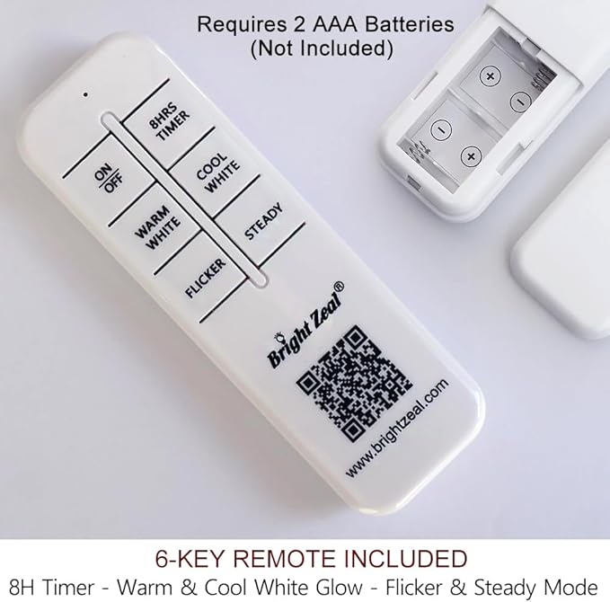 Bright Zeal 2-Pack 9.5" Vintage Decorative Candle Lantern with LED Flickering Flameless Candle (Black, 6-Key Remote) - Indoor Hanging Lanterns Decorative Lanterns Battery Powered LED Candle & Remote