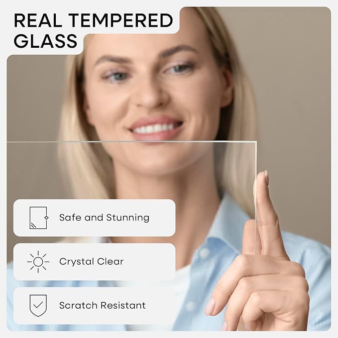 Homeforia 12x12 Light Wood Frame, High End Natural Oak 12 x 12 Square Picture Frames with Mat 10 by 10 inch Photo, 12by12 Wooden Poster Frames Matted to 10x10 Print, Tempered Glass, Wall Kit, Set of 1