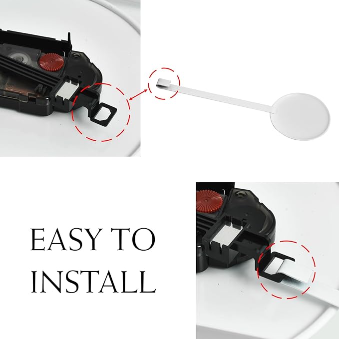 White Wall Pendulum Clock Stylish Minimalist White Wall Clock 8 Inch Modern Decorative Timepiece Silent Gold Included Distinctive Metal Frame Design