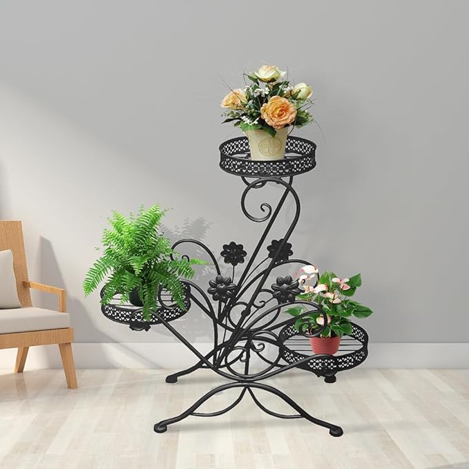 3 Tier Plant Stand New Metal Flower Shelves Plant Display Stand Indoor Outdoor Patio Plant Rack Flower Pot Holder