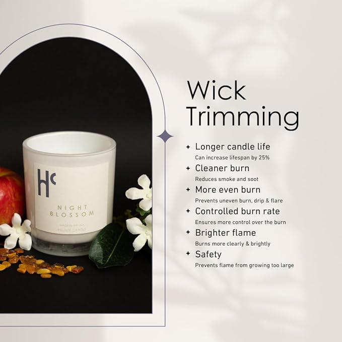 Night Blossom Single Wick Soy Candles, Luxury Scented Candles for Home - Up to 60 Hour Burn Time, Cruelty-Free Soy Wax Blend - Jasmine Fragrance, Notes of Apple & Musk (9 oz)