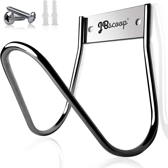 JBscoop Garden Hose Holder Stainless Steel Small Wall Mount Garden Hose Hook, Ideal for Water, Air, Hydraulic Hose, Ropes, Extension Cords Heavy Duty & Rust Proof, Size:6.3x7x6.3 Set of 1