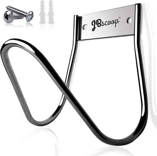 JBscoop Garden Hose Holder Stainless Steel Small Wall Mount Garden Hose Hook, Ideal for Water, Air, Hydraulic Hose, Ropes, Extension Cords Heavy Duty & Rust Proof, Size:6.3x7x6.3 Set of 1