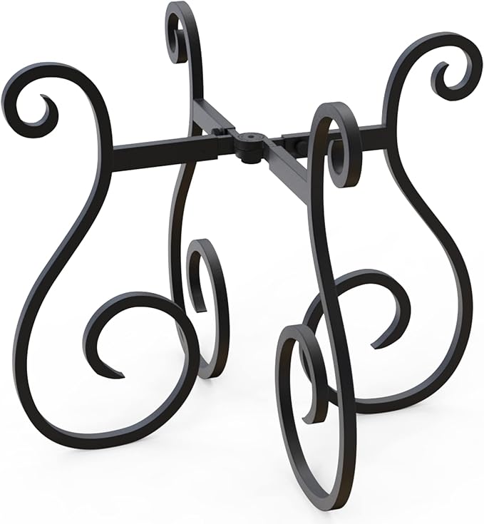 Gardien Adjustable Plant Stand Indoor Outdoor, Mid Century Modern Medal Holder for Large Planters